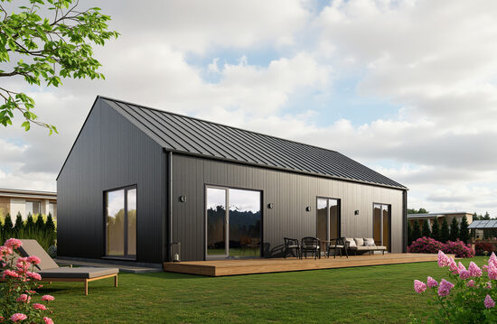 105m2 3 guļamistabu "Modern Barn 105" dzīvojamā māja