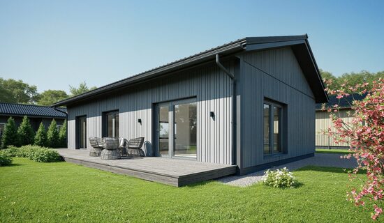 Māja "Klasika" ar 103m2 dzīvojamo platību un 3 guļamistabām